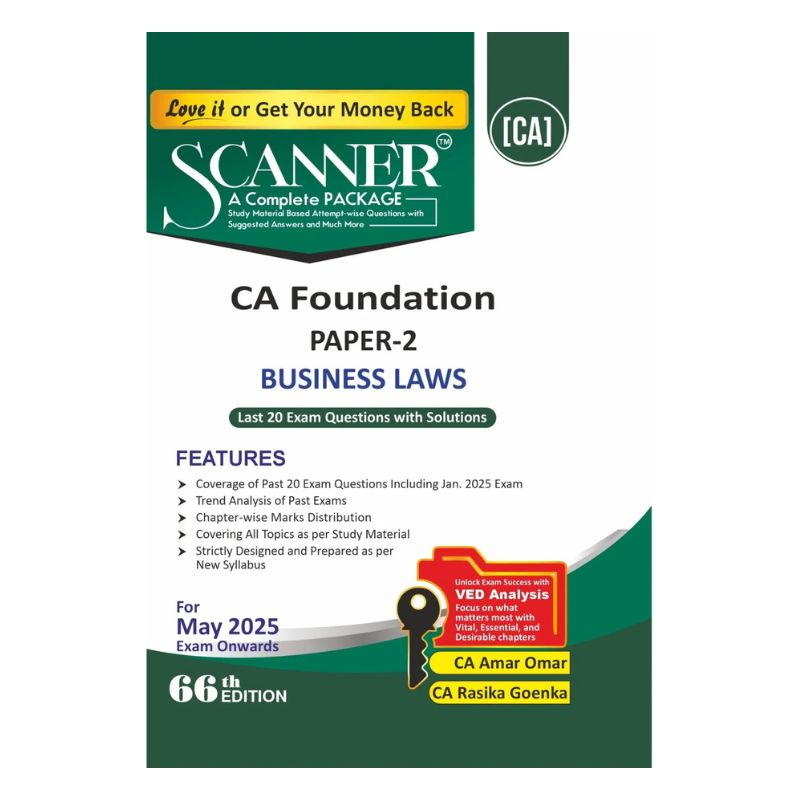 Shuchita Scanner CA Foundation Paper – 2 Business Laws By CA Amar Omar Applicable for May 2025 Exam