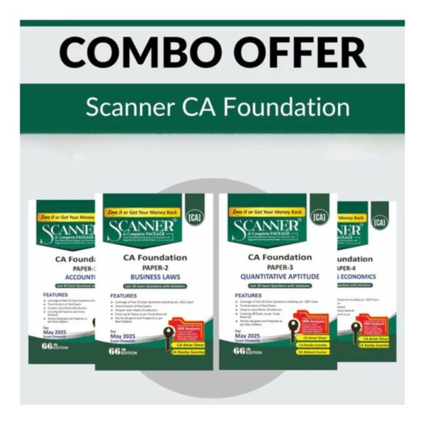 Shuchita Combo Scanner CA Foundation (2023 Syllabus) Paper-1,2,3,4 (All Subject) By CA Amar Omar Applicable for May 25 Exam